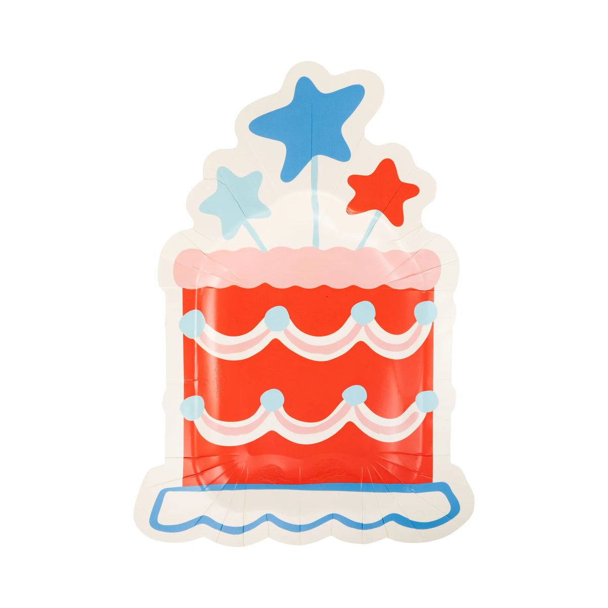 11" Summer Cake Shaped Paper Plate