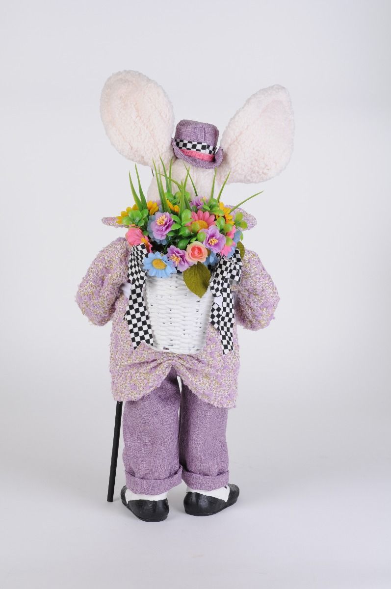 Monsieur Fleur Bunny Easter Figurine