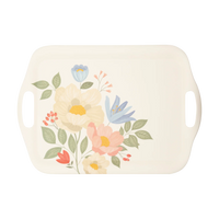 Spring Floral Reusable Bamboo Tray