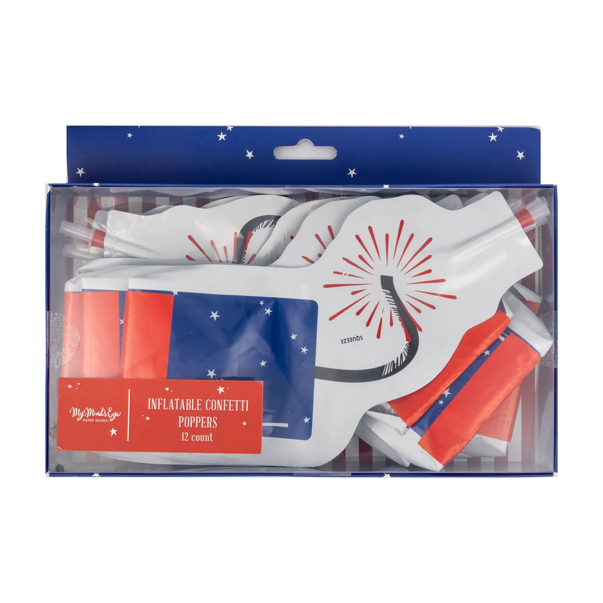 Red, White & Blue Confetti Popper