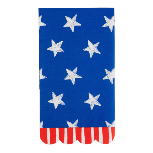 Blue Stars Paper Dinner Napkin