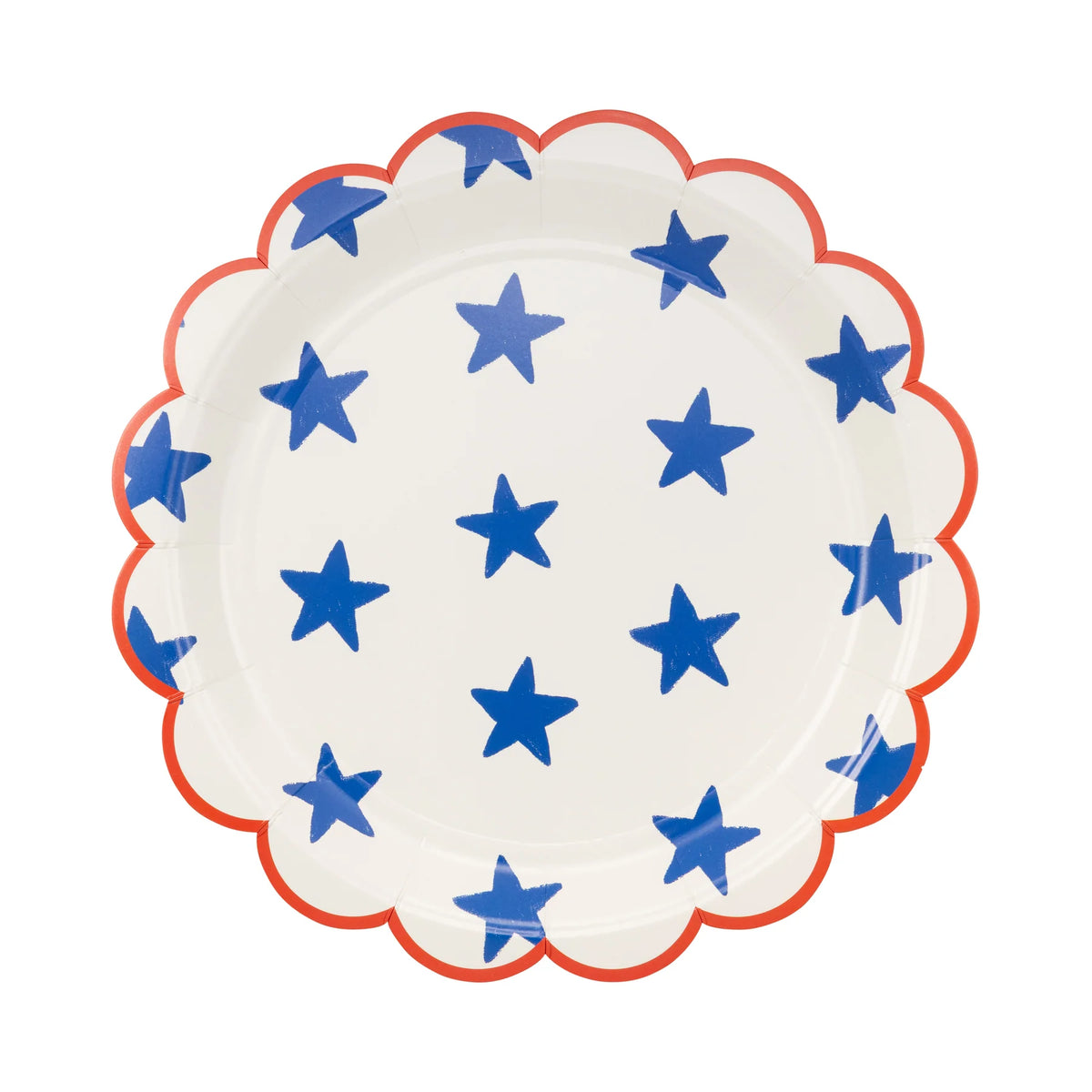 9" Blue Stars Paper Plate