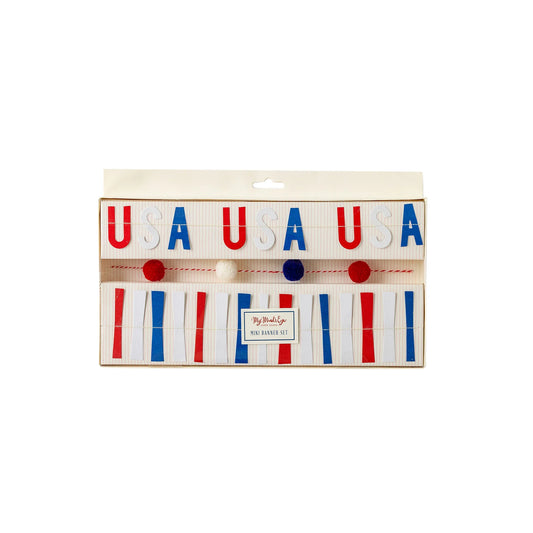 Stars & Stripes Ticker Tape Mini Banner