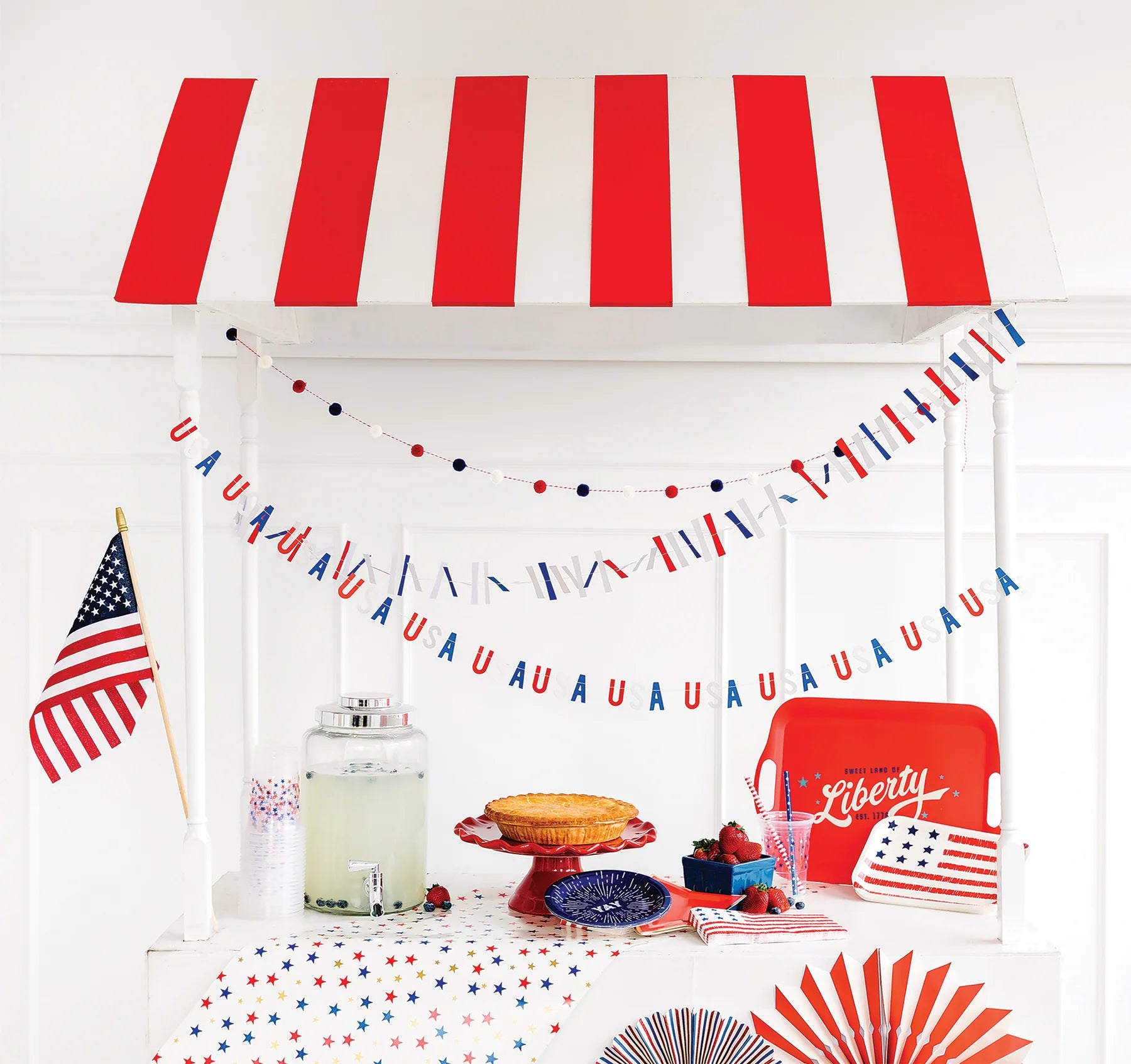 Stars & Stripes Ticker Tape Mini Banner - Thumbnail 3