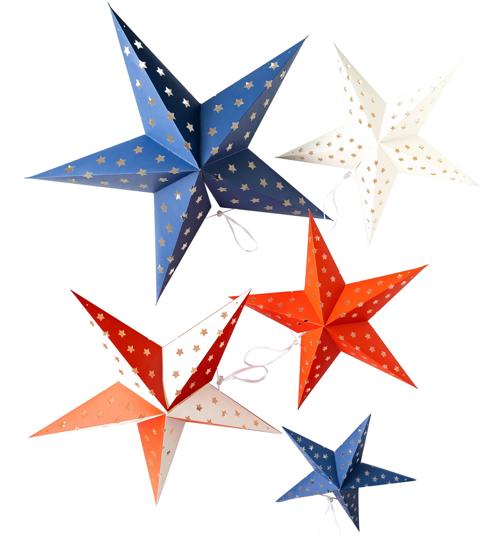 Stars and Stripes Decorative Hanging Stars - Thumbnail 4