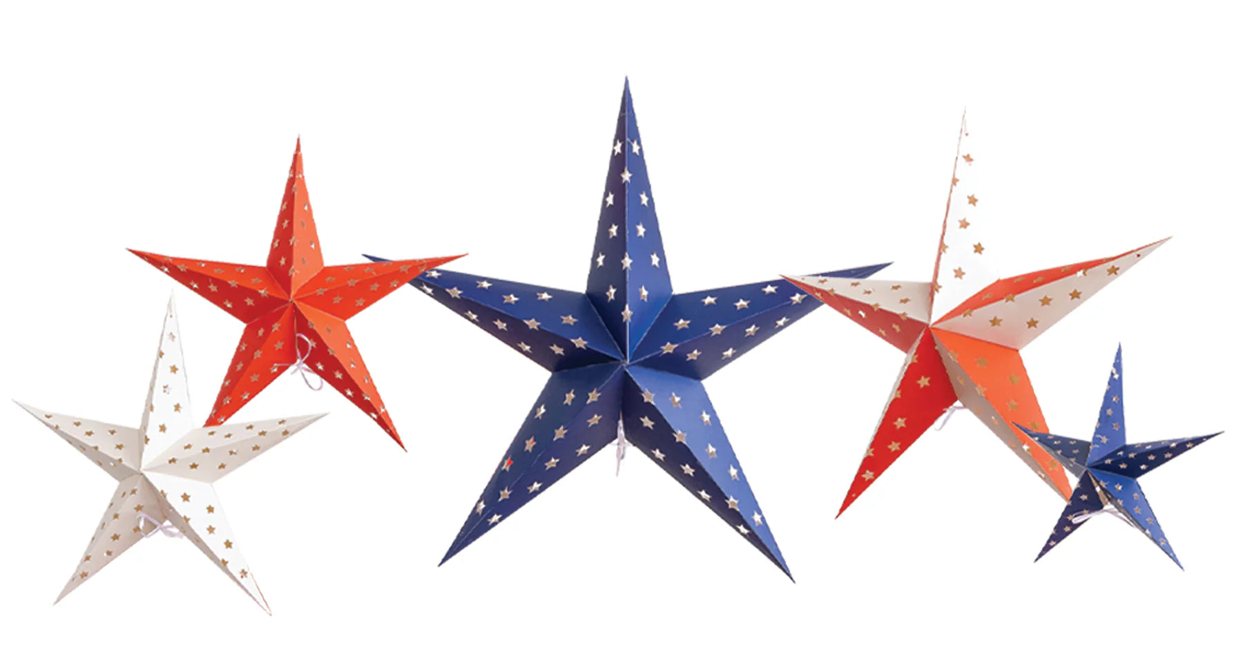 Stars and Stripes Decorative Hanging Stars - Thumbnail 2