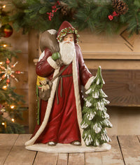 Traditional Father Christmas with Tree