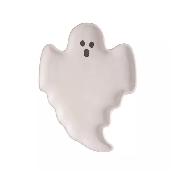 White Halloween Ghost Platter