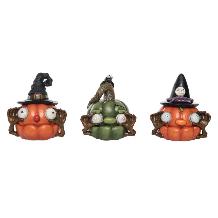 Pumpkins Lit Resin Assorted