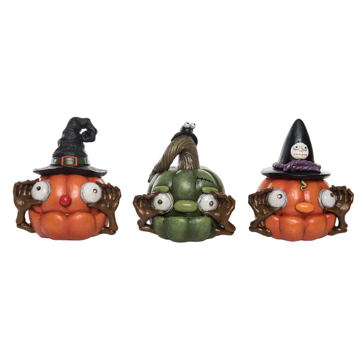 Pumpkins Lit Resin Assorted