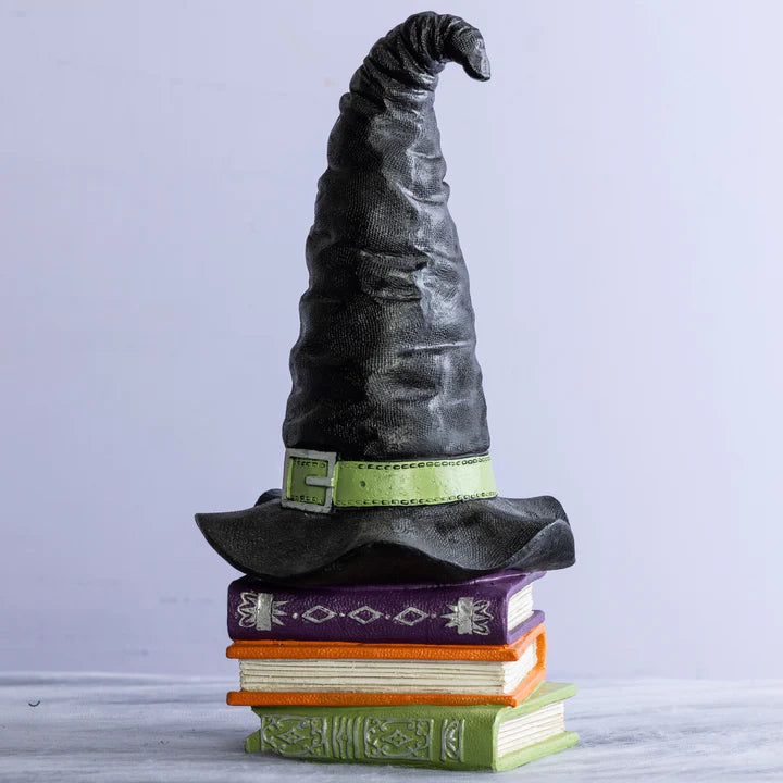 Witch Hat with Spooky Boots Resin