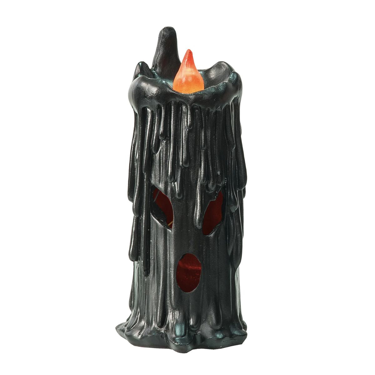Light Up Creepy Black Candle Halloween