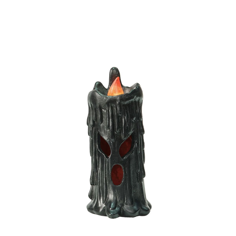 Light Up Creepy Black Candle Halloween