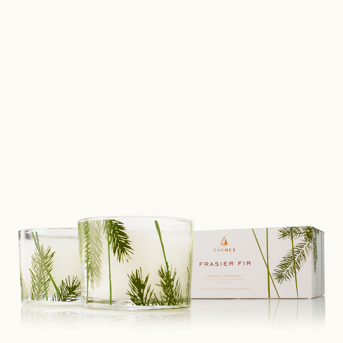 Pine Needle Candle Set Frasier Fir