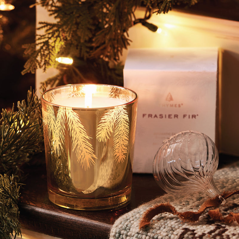 Gilded Poured Candle Gold Frasier Fir