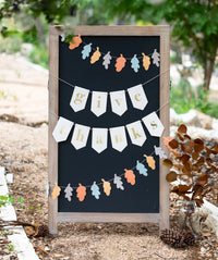 Give Thanks & Leaves Banner Set Boxed