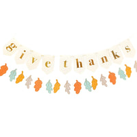 Give Thanks & Leaves Banner Set Boxed