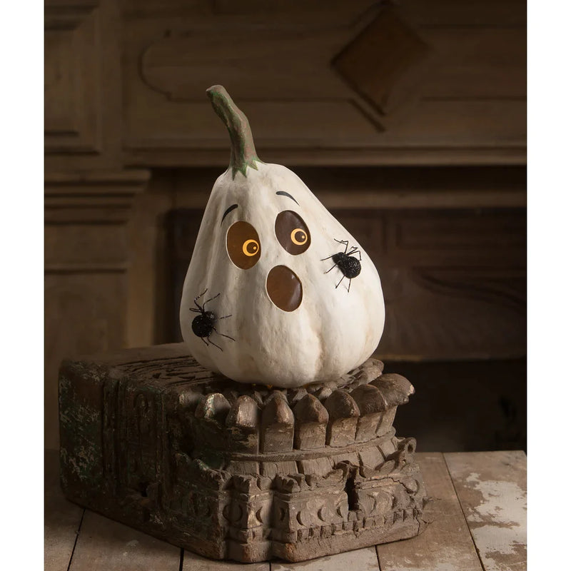 Ghostly Gourd Halloween Figurine