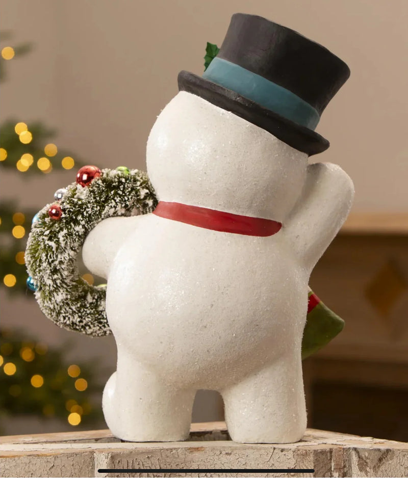 Snowman with Wreath, Large