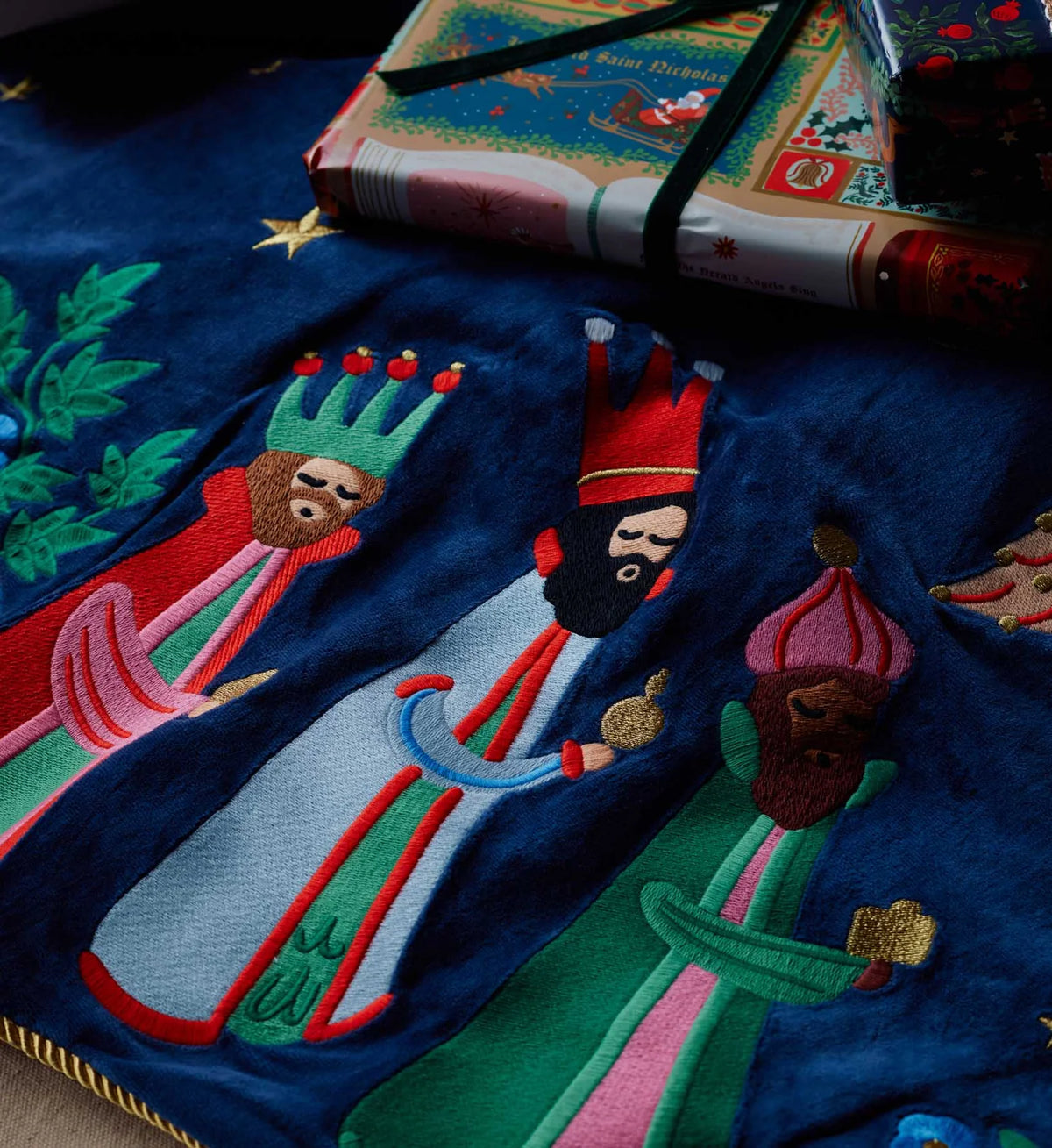 Nativity Embroidered Tree Skirt