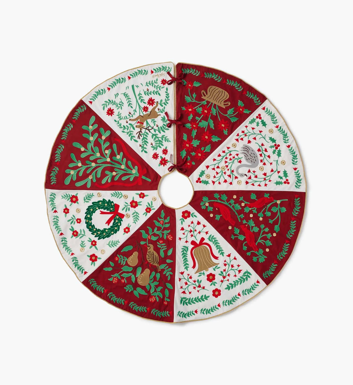 Christmastide Embroidered Tree Skirt