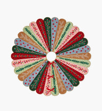 Holly Jolly Embroidered Tree Skirt