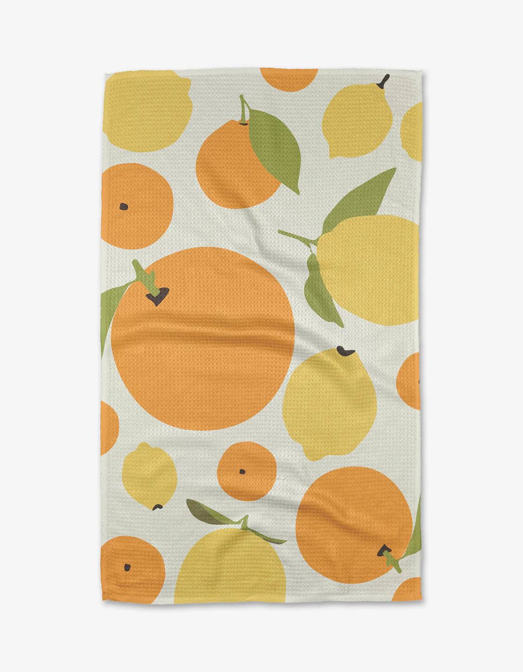 Sunny Lemons & Oranges Geometry Dishtowel