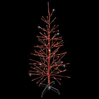 Red Twinkle Twig Tree with Green LED Lights