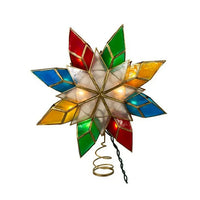 Prelit Capiz Star Multi Star Tree Topper