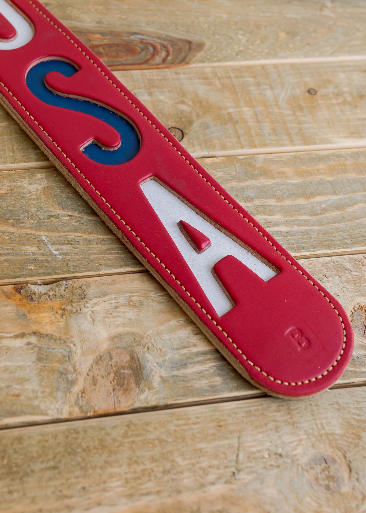 USA Door Chime Patriotic Leather Bell Strap
