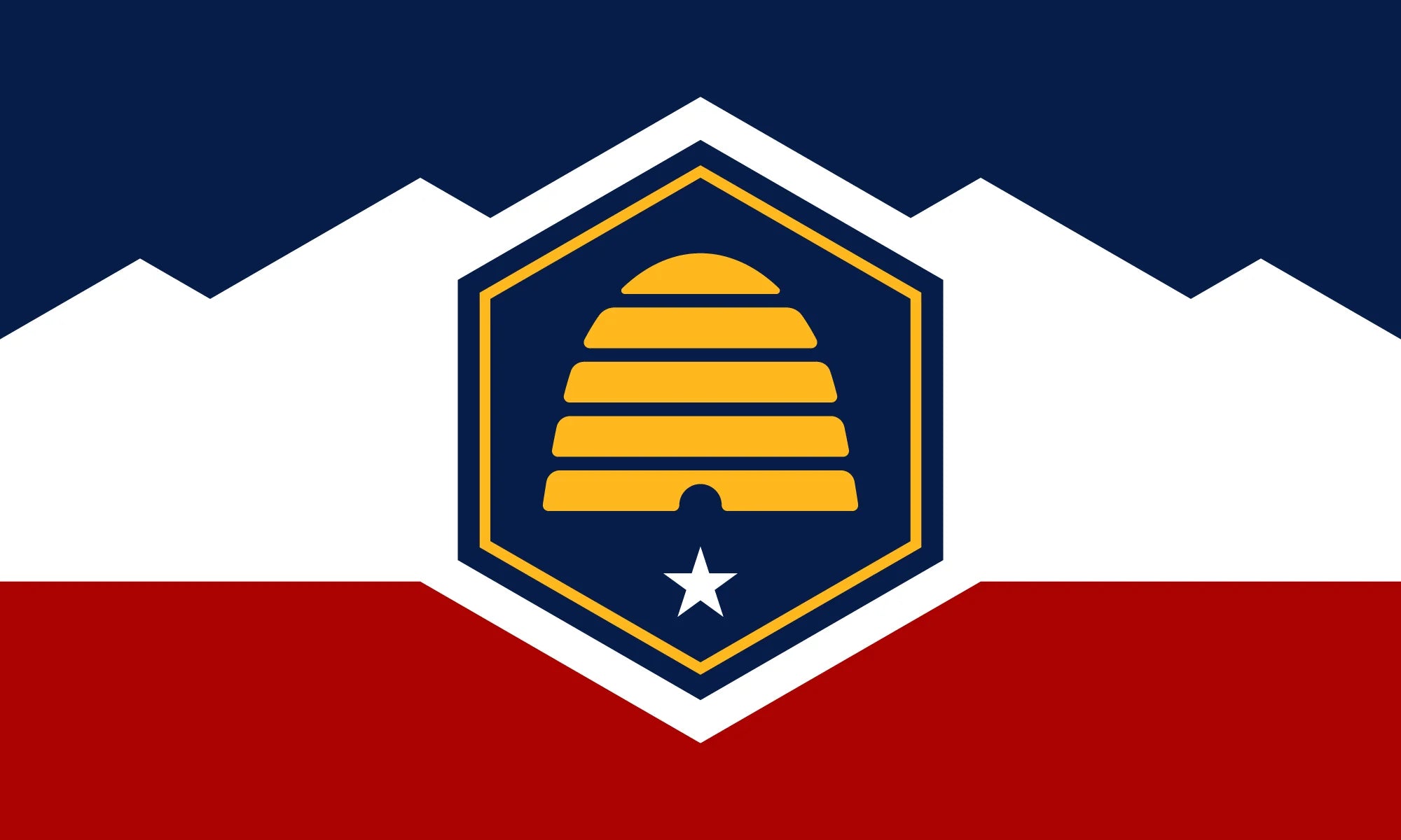 Modern Display Utah Flag