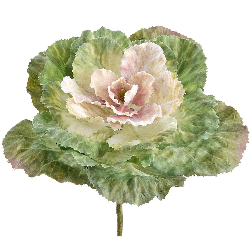 10" Blush/Green Ornamental Cabbage Pick