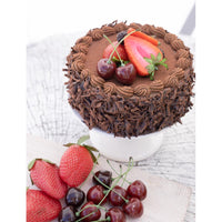 6x2" Faux Chocolate Cake with Berries