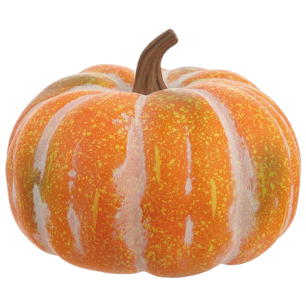 11"Hx13"D Pumpkin, Orange/Green