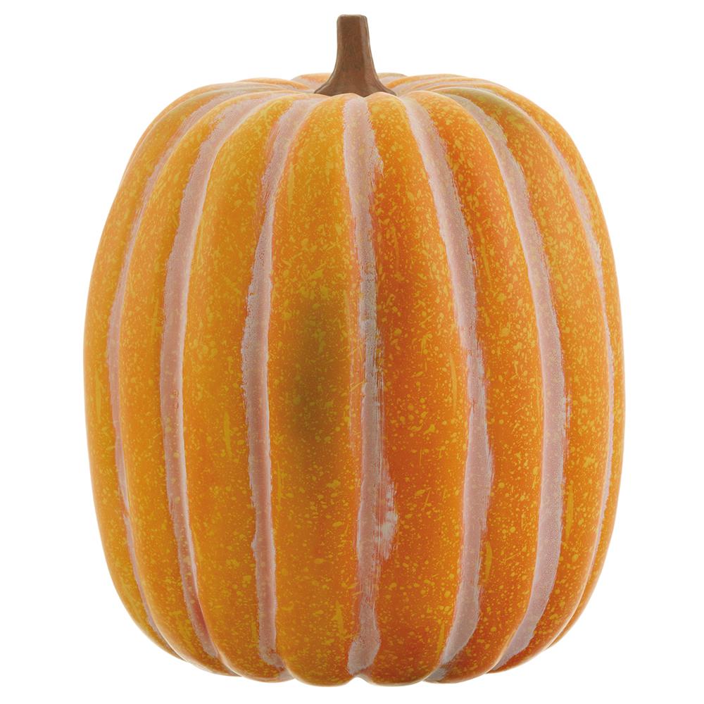 17"Hx14"D Pumpkin  Orange Green