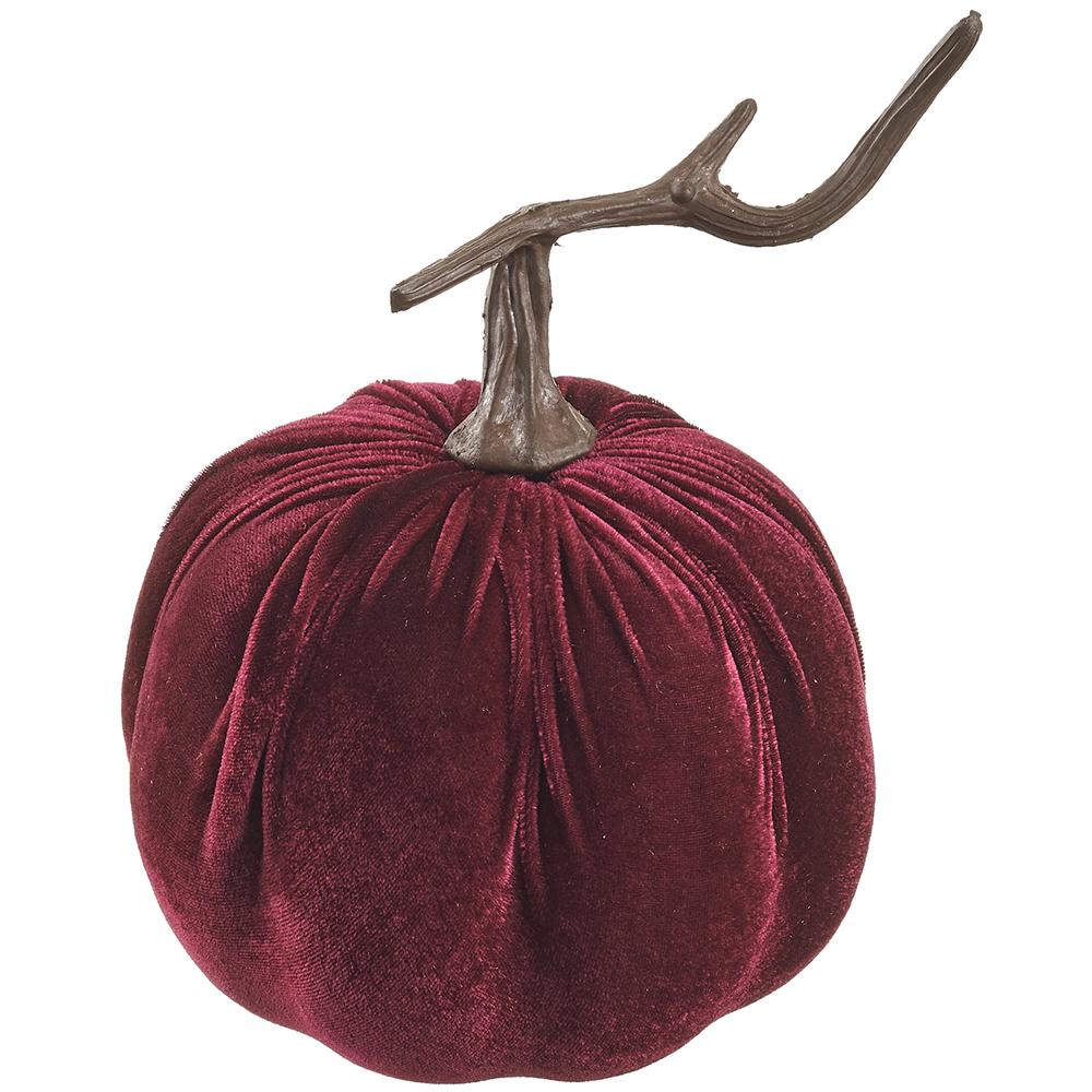 8.5" Plum Velvet Pumpkin