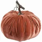 9.5" Cinnamon Velvet Pumpkin