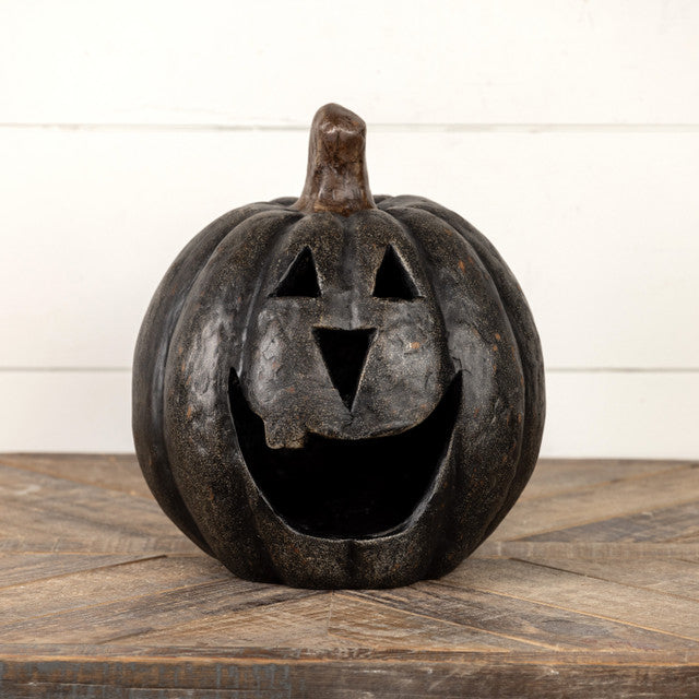 11" Black Pumpkin with Big Mouth