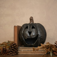 8" Black Pumpkin with Big Mouth