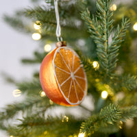 3.5" Orange Slice Glass Ornament