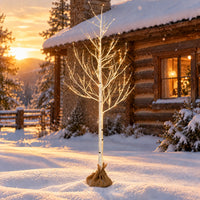 White Birch Twig Tree with LED Lights