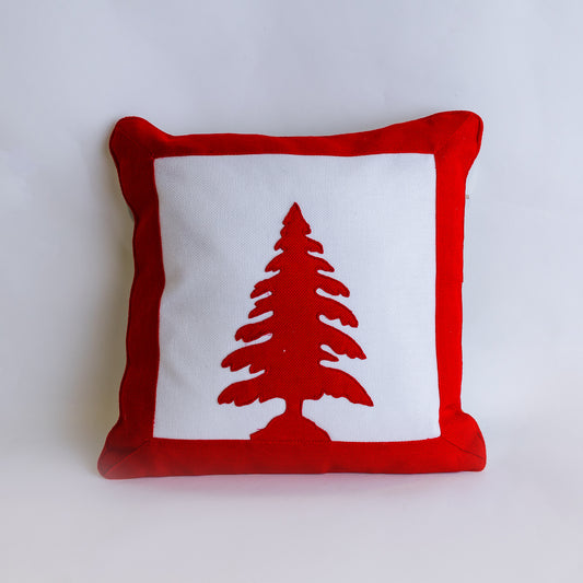 Red White Green Christmas Tree Pillow (CLR)