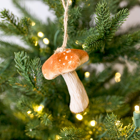 Foam Mushroom Christmas Ornament, Assorted