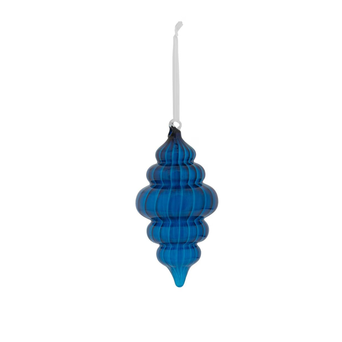 Blue Chinese Lantern Glass Ornament Assorted