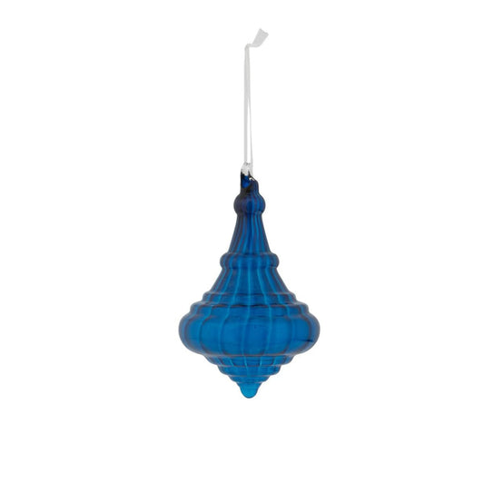 Blue Chinese Lantern Glass Ornament Assorted