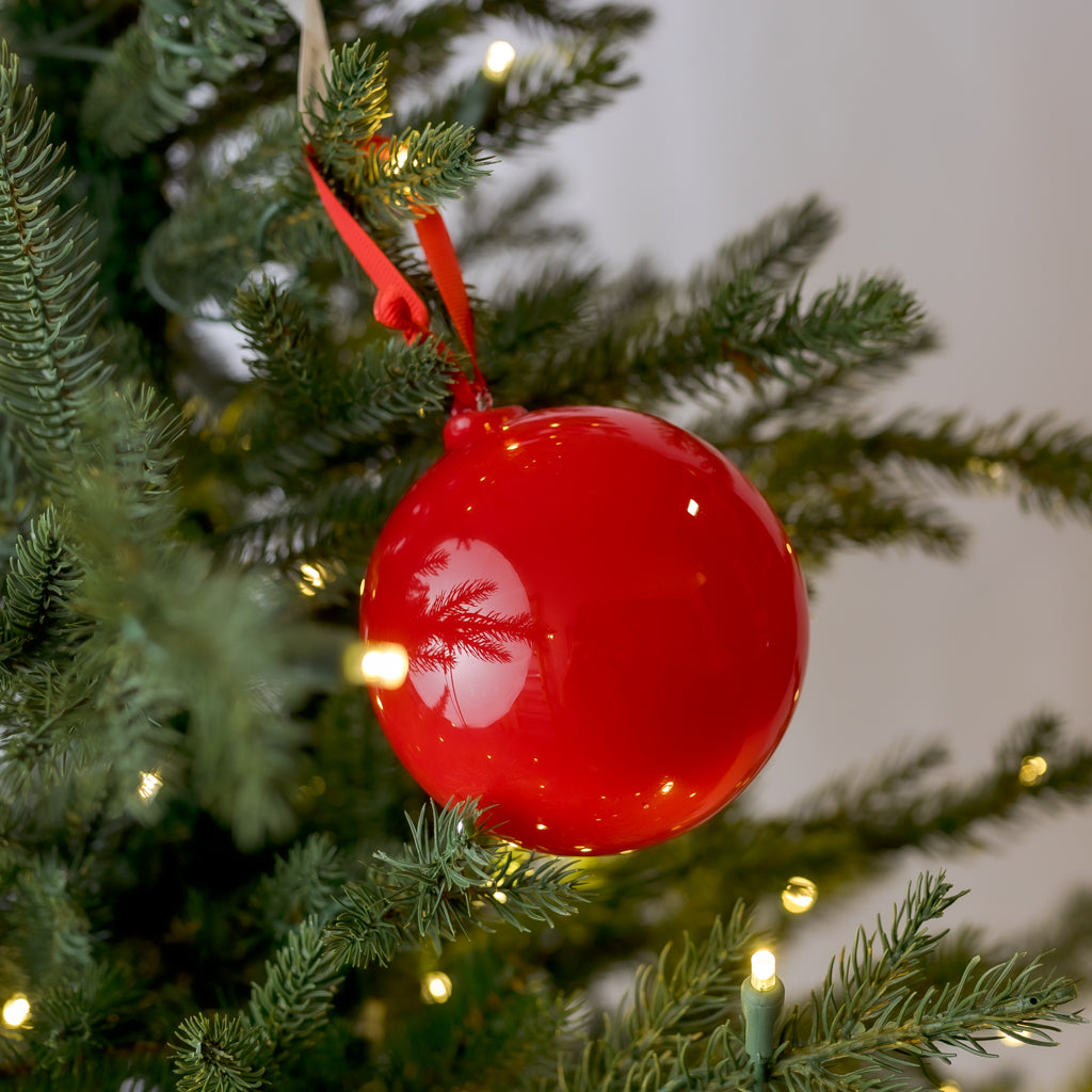 Red Ball Glass Bubblegum Ornament