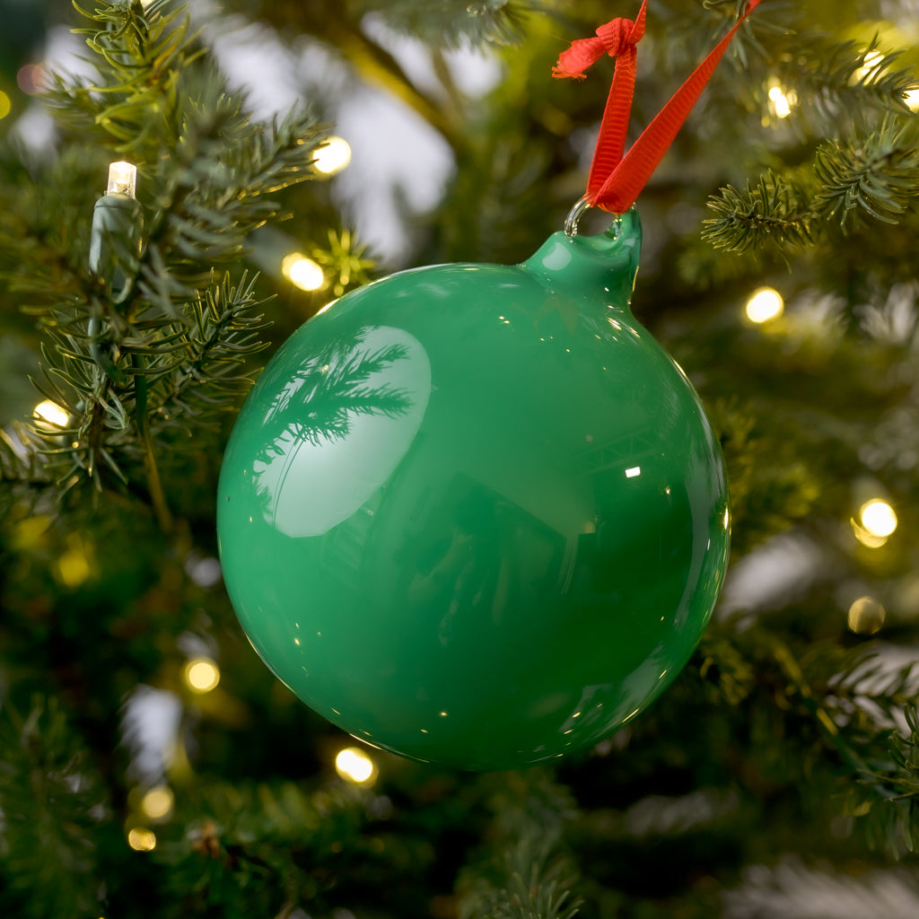 4" Aqua Green Ball Ornament