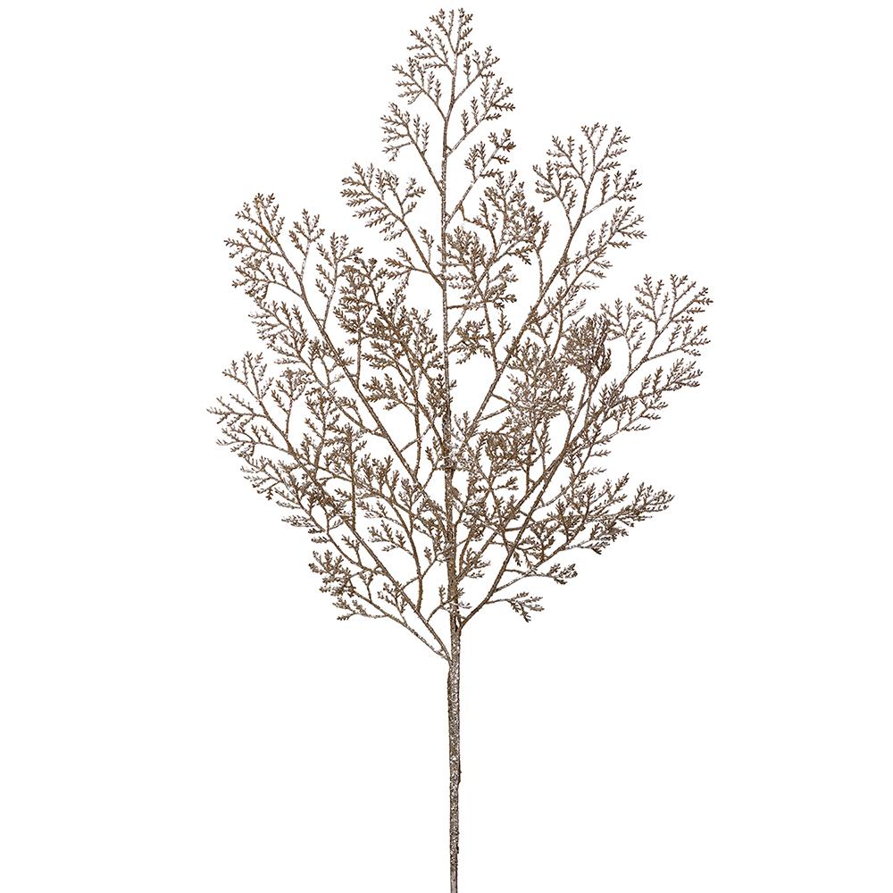 29" Glittered Cedar Spray, Gold