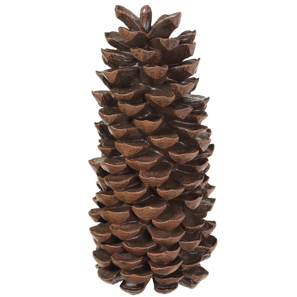 14" Brown Resin Pinecone