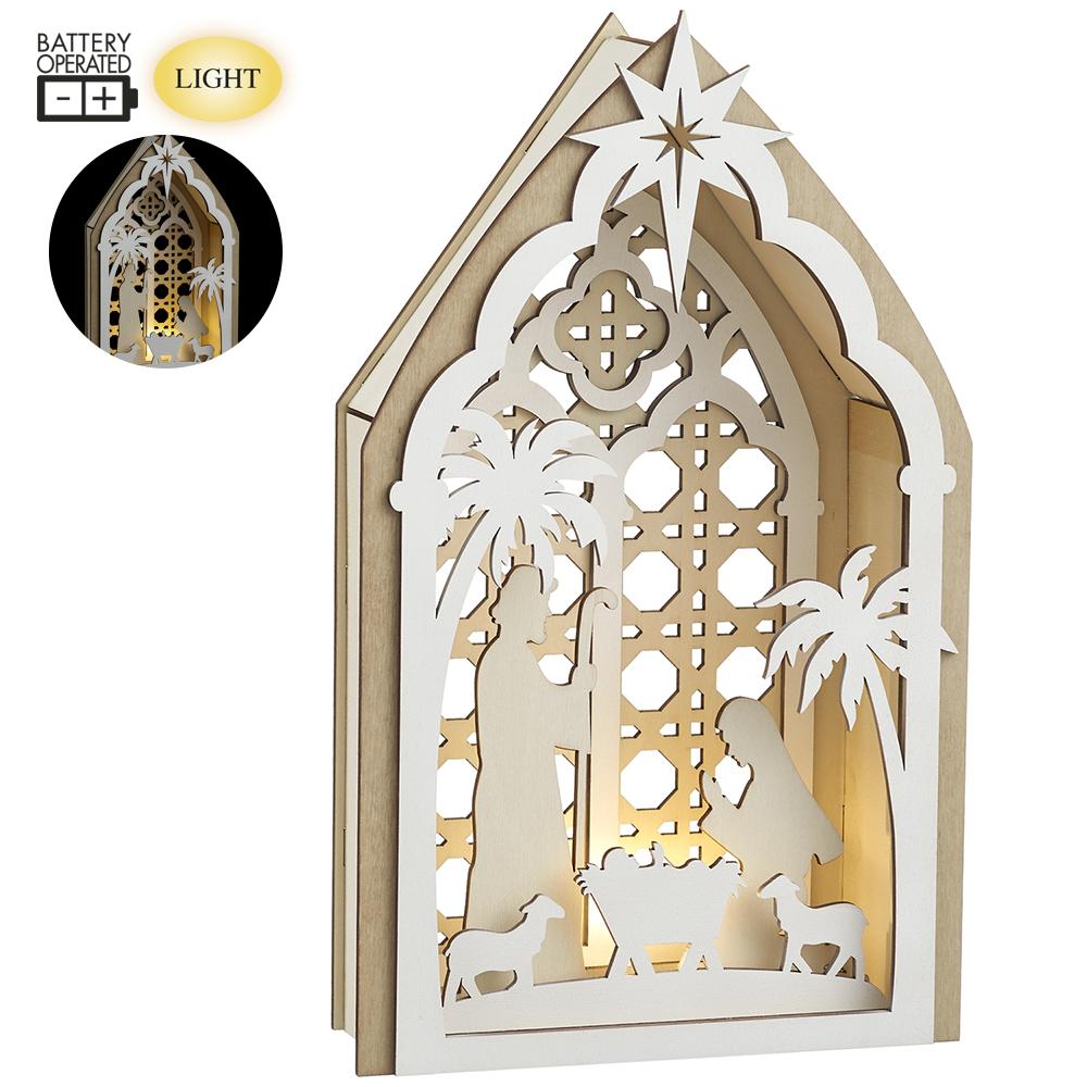 10.5" Nativity With Light